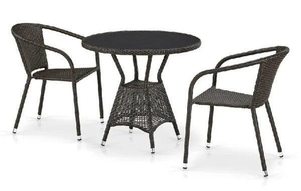 Комплект плетеной мебели AFINA из иск. ротанга T707ANS/Y137C-W53 Brown 2Pcs купить в Нефтекамске