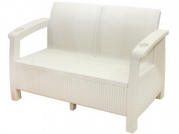 Двухместный диван Yalta Sofa Seаt белый купить в Нефтекамске