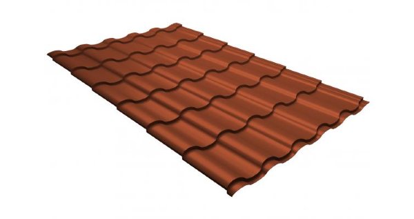 Металлочерепица кредо GL 0,5 GreenСoat Pural RR 750 кирпично-красный (RAL 8004 терракота) купить в Нефтекамске