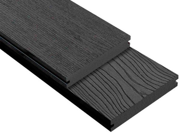 Террасная доска ДПК Outdoor 3D полнотелая STORM/OCEAN BLACK черная купить в Нефтекамске