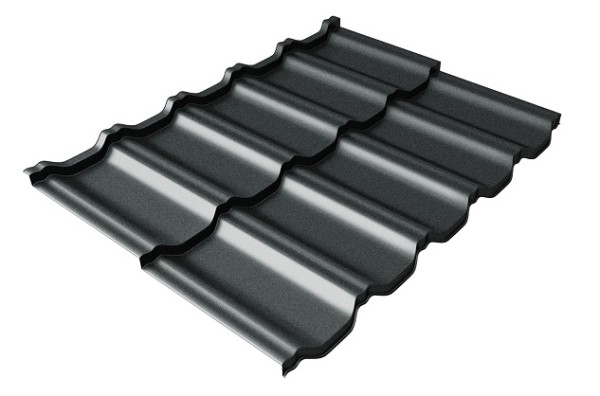Металлочерепица модульная Квинта Uno Grand Line c 3D резом 0,5 GreenСoat Pural Matt RR2Н3 (RAL 7016 антрацитово-серый) купить в Нефтекамске
