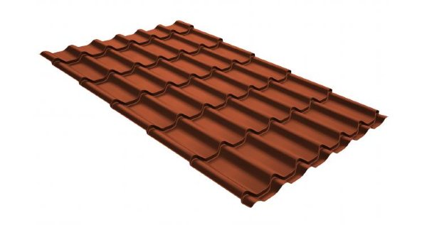 Металлочерепица классик GL 0,5 GreenCoat Pural RR 750 кирпично-красный (RAL 8004 терракота) купить в Нефтекамске