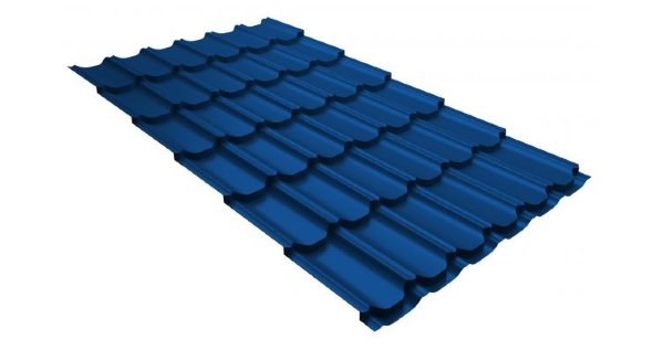 Металлочерепица квинта плюс GL 0,5 Satin RAL 5005 сигнальный синий купить в Нефтекамске