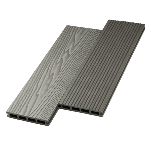 Террасная доска ДПК NanoWood двусторонняя New 3D тиснение + вельвет Серый купить в Нефтекамске