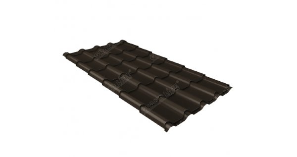 Металлочерепица камея GL 0,5 GreenCoat Pural matt RR 32 темно-коричневый (RAL 8019 серо-коричневый) купить в Нефтекамске