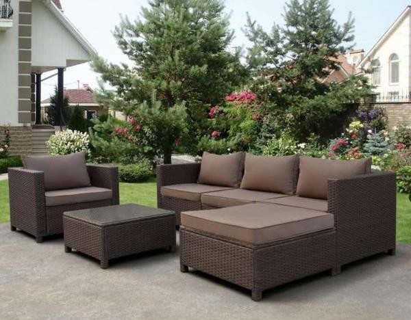 Комплект мебели AFINA плетеной из иск. ротанга YR821A Brown/Beige купить в Нефтекамске