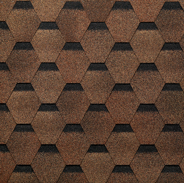 Гибкая черепица EURASIA Docke, Коллекция ШЕСТИГРАННИК Светло-коричневый купить в Нефтекамске