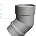 Колено 45˚ Docke Lux ПВХ Пломбир купить в Нефтекамске