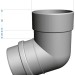 Колено 72˚ Docke Lux ПВХ Пломбир купить в Нефтекамске