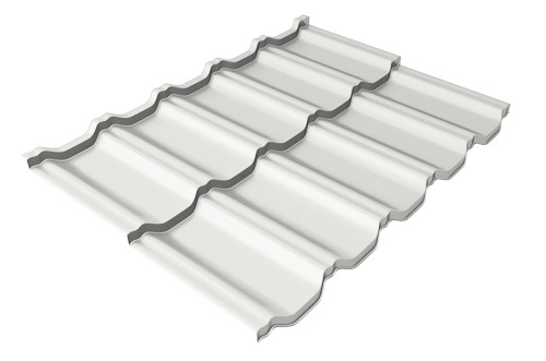 Металлочерепица модульная Квинта Uno Grand Line c 3D резом 0,5 Satin RAL 9003 сигнальный белый купить в Нефтекамске
