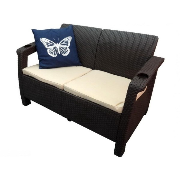 Двухместный диван Yalta Sofa Seаt венге купить в Нефтекамске