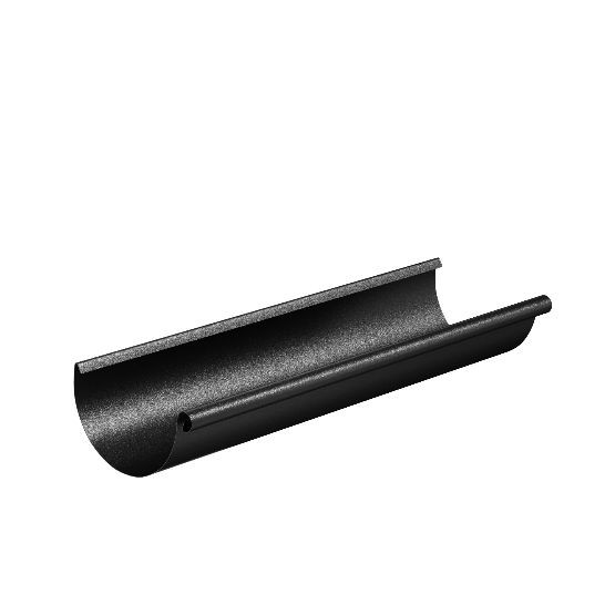 Водосток Aquasistem, система 125x90 - Водосточный желоб 3.00м RAL 9005 Чёрный купить в Нефтекамске