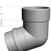 Колено 72° Docke Lux ПВХ - Графит купить в Нефтекамске