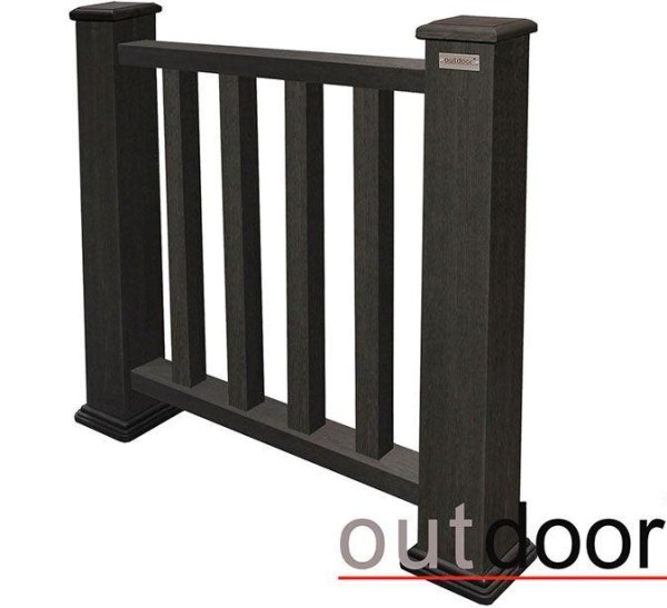 Ограждение из ДПК Outdoor Классик 3D STORM чёрный купить в Нефтекамске
