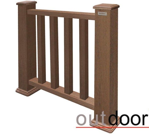Ограждение из ДПК Outdoor Классик 3D STORM коричневый микс купить в Нефтекамске