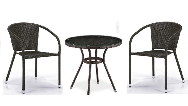 Комплект плетеной мебели AFINA из иск. ротанга Асоль-7 T282ANT/Y137C-W53 Brown 2Pcs купить в Нефтекамске