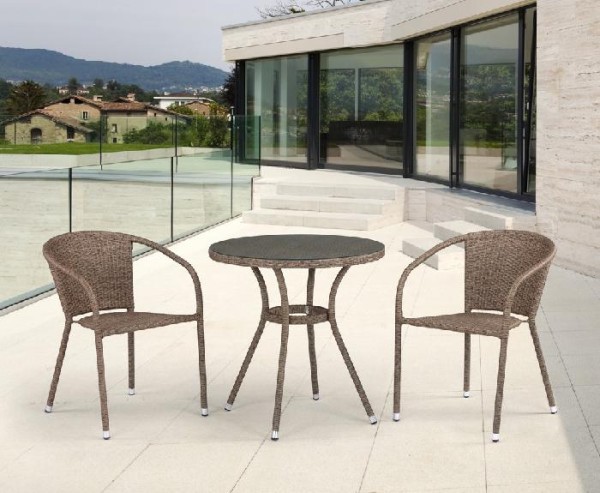 Комплект плетеной мебели AFINA из иск. ротанга T282ANT/Y137C-W56 Light Brown 2Pcs купить в Нефтекамске