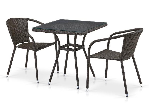 Комплект плетеной мебели AFINA из иск. ротанга T282BNT/Y137C-W53 Brown 2Pcs купить в Нефтекамске
