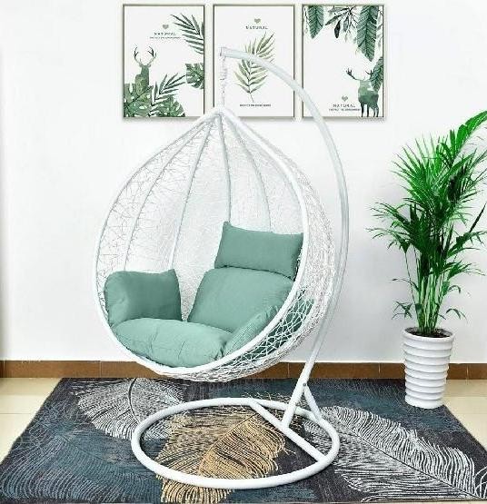 Кресло Подвесное из искусственного ротанга AFM-168A-XL White/Green купить в Нефтекамске