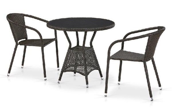 Комплект плетеной мебели AFINA из иск. ротанга T707ANS/Y137C-W53 Brown 2Pcs купить в Нефтекамске
