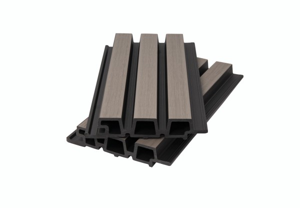 Фасадная панель брусковая двухцветная co-extrusion, snow mix купить в Нефтекамске