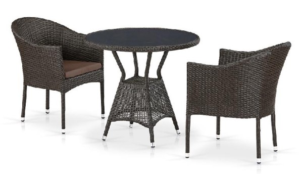 Комплект плетеной мебели AFINA из иск. ротанга T707ANS/Y350-W53 Brown 2Pcs купить в Нефтекамске