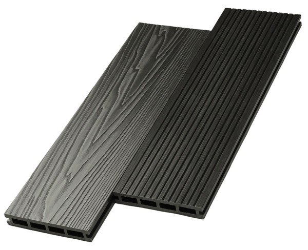 Террасная доска ДПК NanoWood двусторонняя New 3D тиснение + вельвет Графит купить в Нефтекамске