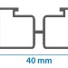 Лага алюминиевая KRONEX 40x15x3000 мм опорная Slim купить в Нефтекамске