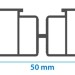 Лага алюминиевая KRONEX 50x25x3000 мм несущая купить в Нефтекамске