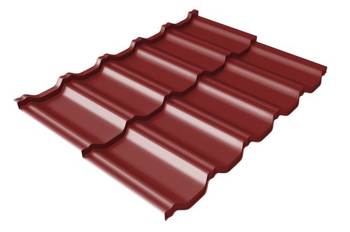 Металлочерепица модульная Квинта Uno Grand Line c 3D резом 0,5 Satin RAL 3011 коричнево-красный купить в Нефтекамске