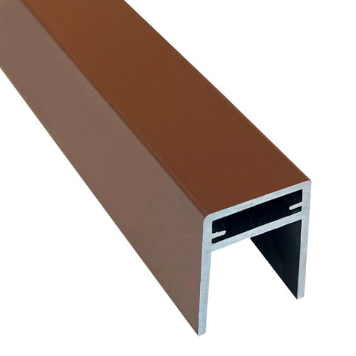П-профиль Алюминиевый EasyDecking 35x25 Коричневый купить в Нефтекамске