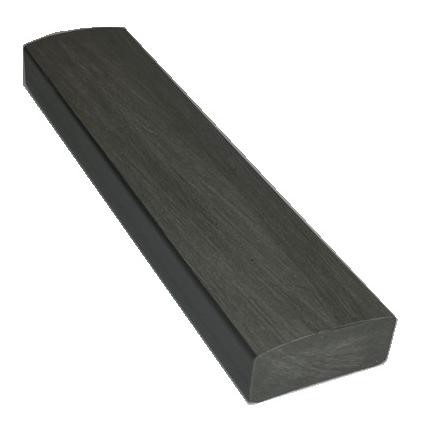 Лавочный брус Ecodecking Некст полнотелый брашированный 70х35 графит купить в Нефтекамске