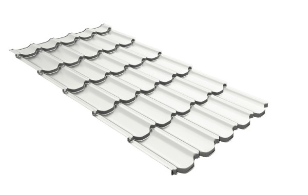 Металлочерепица квинта плюс с 3D резом 0,5 Satin RAL 9003 сигнальный белый купить в Нефтекамске