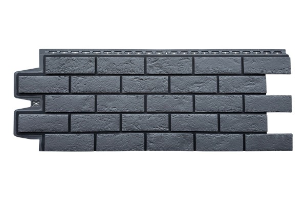 ФП Grand Line состаренный кирпич премиум Графит (шов RAL 9005) купить в Нефтекамске